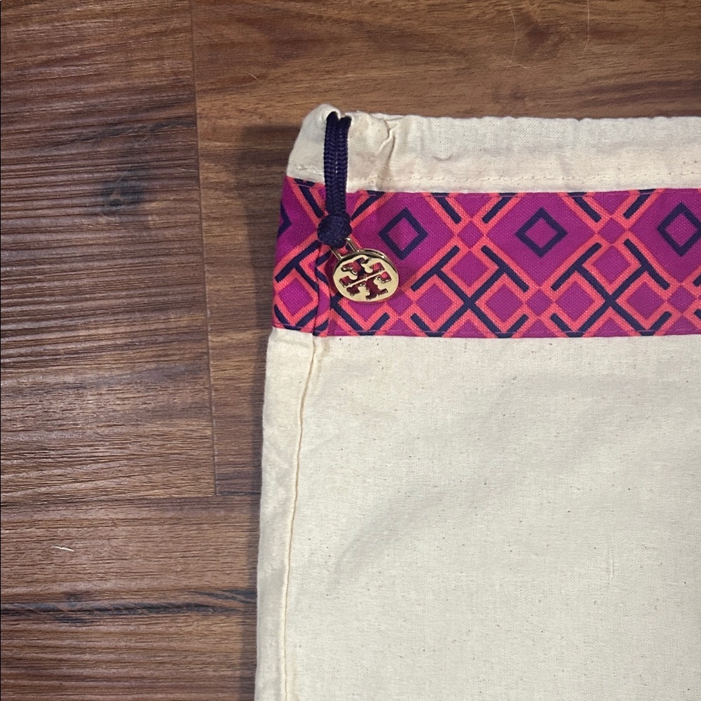 Tory Burch Cream and Pink Baby Bag